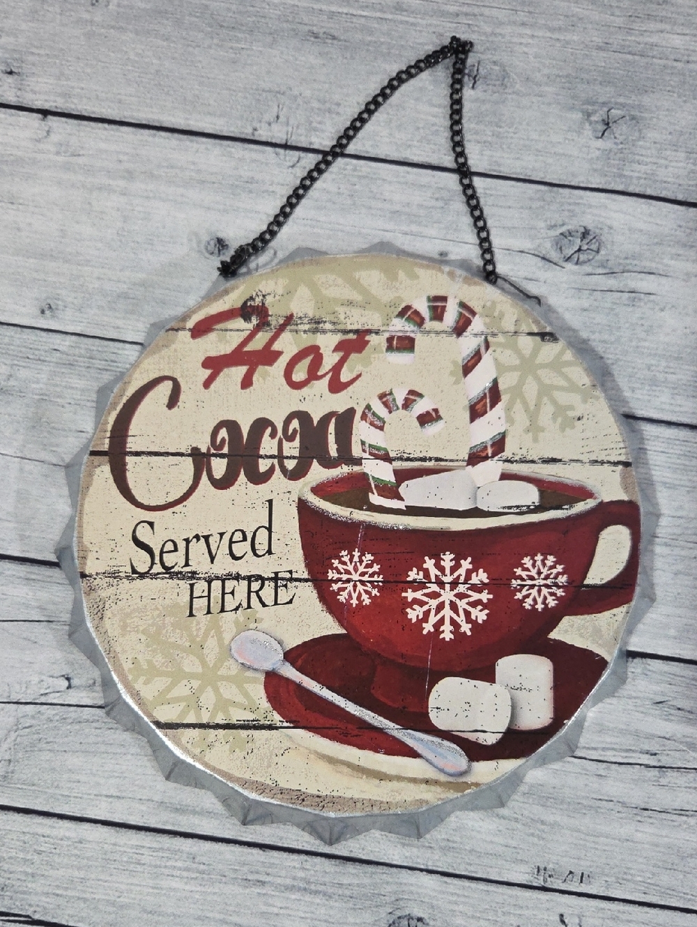 Hot Cocoa Served Here Metal Sign
